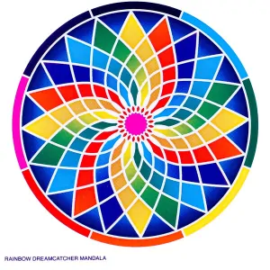 Mandala do okna - Duhový lapač snů