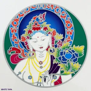 Mandala do okna - Bílá Tara