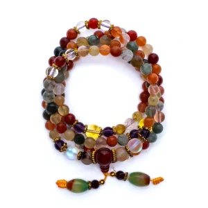 Mála- barevné acháty, křištál, citrín, ametyst