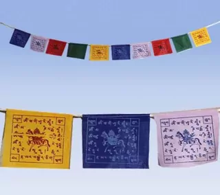 Tibetské modlitební praporky - 9x9cm