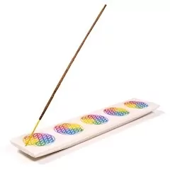 Kamenný stojánek na vonné tyčinky s Květy života