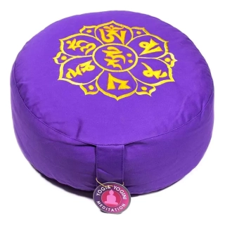 Meditační polštář - Mantra Om mani padme hum.