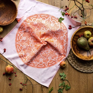 Utěrka mandalová - oranžová